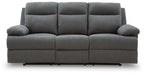 Side-Swipe Reclining Sofa with Drop Down Table - Holmwood's Furniture & Design Center (Somersworth, NH)