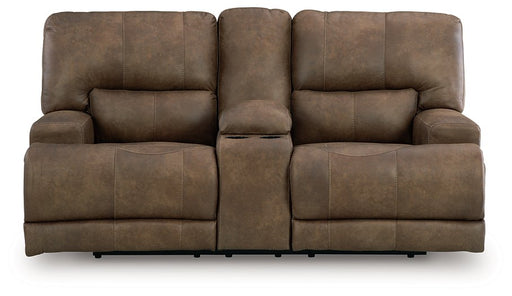 Beckley Place Power Reclining Loveseat with Console - Holmwood's Furniture & Design Center (Somersworth, NH)