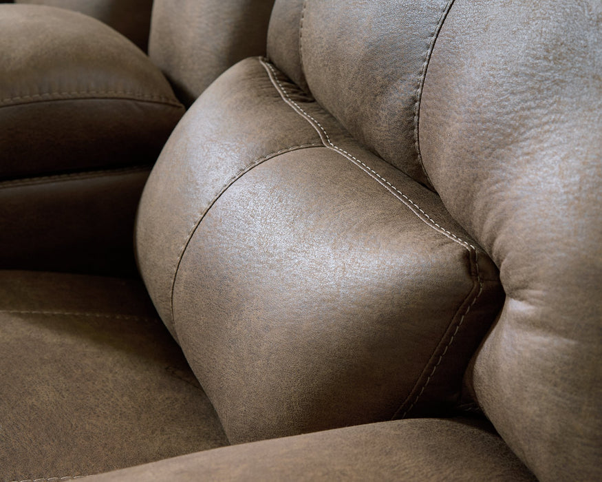 Beckley Place Power Reclining Loveseat with Console - Holmwood's Furniture & Design Center (Somersworth, NH)