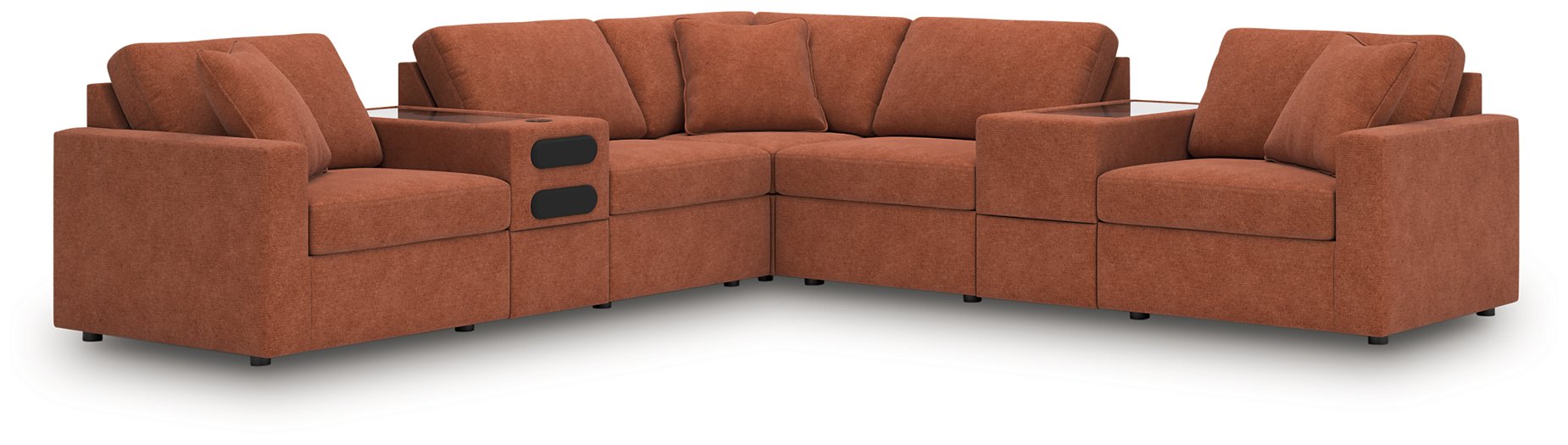 Modmax Balanced Sectional with Audio and Storage Consoles - Holmwood's Furniture & Design Center (Somersworth, NH)
