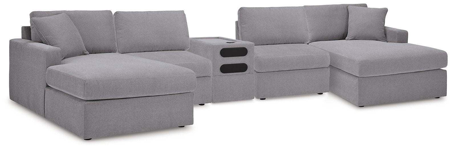 Modmax 5 Piece Sectional with Audio Console - Holmwood's Furniture & Design Center (Somersworth, NH)