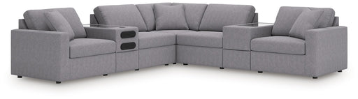Modmax Balanced Sectional with Audio and Storage Consoles - Holmwood's Furniture & Design Center (Somersworth, NH)