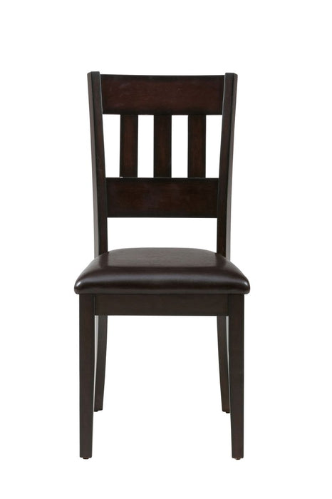 Jofran Dark Rustic Prairie 5-Pack- Table and 4 Faux Leather Chairs in Dark Brown - Holmwood's Furniture & Design Center (Somersworth, NH)