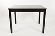 Jofran Dark Rustic Prairie Counter Height Table and Four Faux Leather Stools in Dark Brown - Holmwood's Furniture & Design Center (Somersworth, NH)