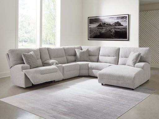 Acklen Place Power Reclining Sectional with Chaise - Holmwood's Furniture & Design Center (Somersworth, NH)