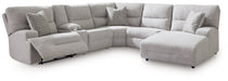 Acklen Place Power Reclining Sectional with Chaise - Holmwood's Furniture & Design Center (Somersworth, NH)
