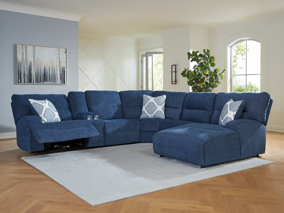 Acklen Place Power Reclining Sectional with Chaise - Holmwood's Furniture & Design Center (Somersworth, NH)