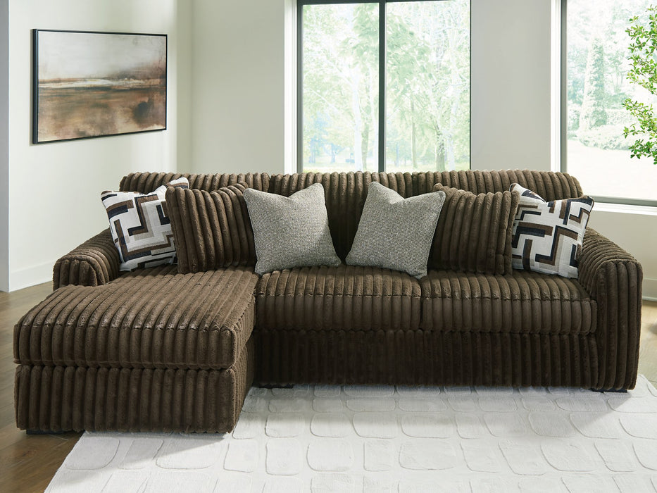 Midnight-Madness Sectional Sofa with Chaise - Holmwood's Furniture & Design Center (Somersworth, NH)