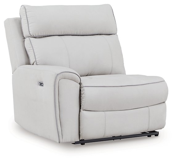 Social Pointe Reclining Sectional with Storage Console - Holmwood's Furniture & Design Center (Somersworth, NH)