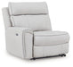 Social Pointe Reclining Sectional with Storage Console - Holmwood's Furniture & Design Center (Somersworth, NH)