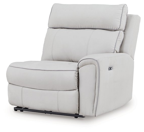 Social Pointe Reclining Sectional with Storage Console - Holmwood's Furniture & Design Center (Somersworth, NH)