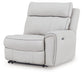 Social Pointe Reclining Sectional with Storage Console - Holmwood's Furniture & Design Center (Somersworth, NH)