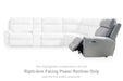 Social Pointe Reclining Sectional with Storage Console - Holmwood's Furniture & Design Center (Somersworth, NH)
