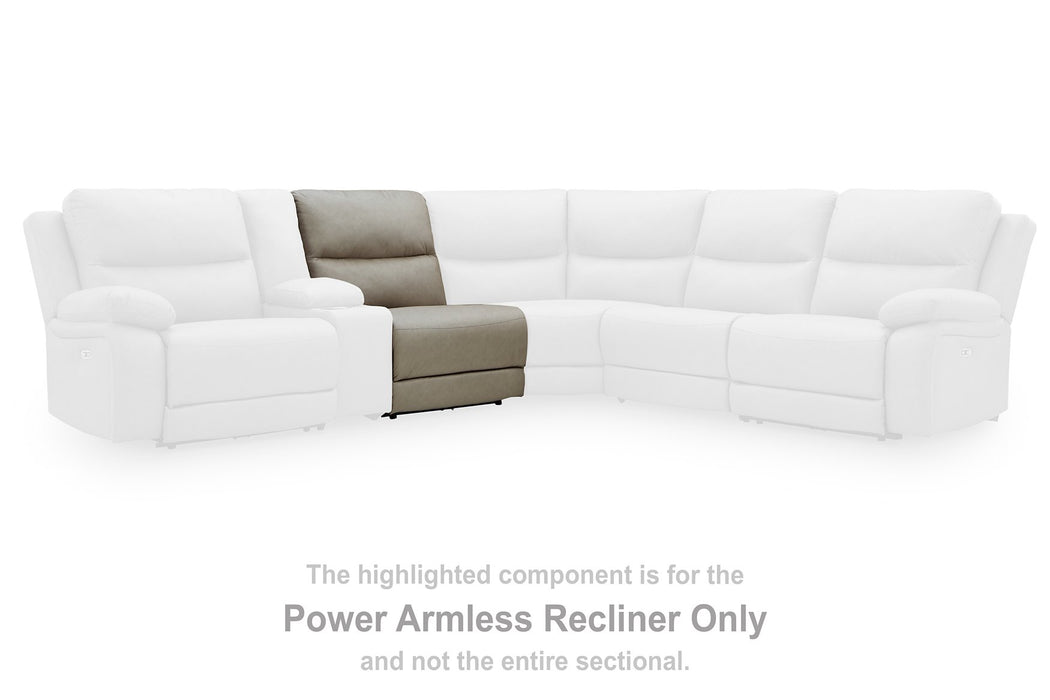 Narwhal Place Reclining Sectional with Storage Console - Holmwood's Furniture & Design Center (Somersworth, NH)