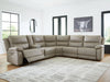 Narwhal Place Reclining Sectional with Storage Console - Holmwood's Furniture & Design Center (Somersworth, NH)