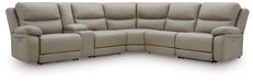 Narwhal Place Reclining Sectional with Storage Console - Holmwood's Furniture & Design Center (Somersworth, NH)