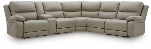 Narwhal Place Reclining Sectional with Storage Console - Holmwood's Furniture & Design Center (Somersworth, NH)