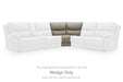 Narwhal Place Reclining Sectional with Storage Console - Holmwood's Furniture & Design Center (Somersworth, NH)