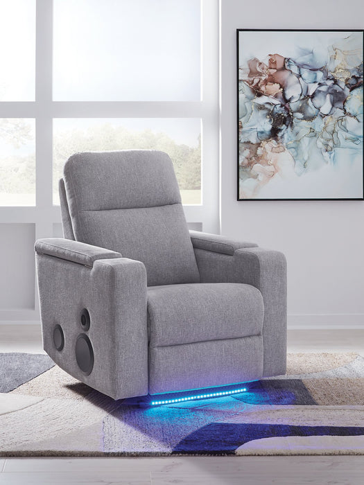 Pineland Power Glider Recliner with Audio System - Holmwood's Furniture & Design Center (Somersworth, NH)