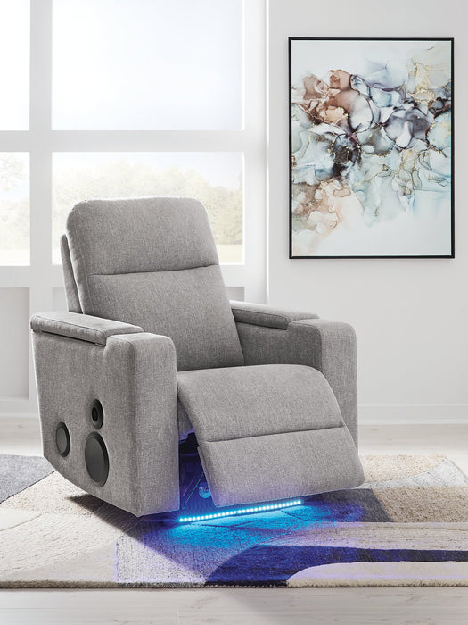 Pineland Power Glider Recliner with Audio System - Holmwood's Furniture & Design Center (Somersworth, NH)
