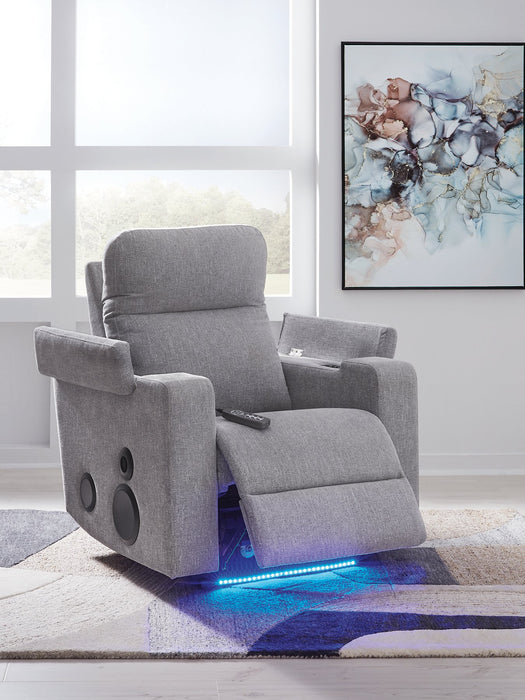 Pineland Power Glider Recliner with Audio System - Holmwood's Furniture & Design Center (Somersworth, NH)
