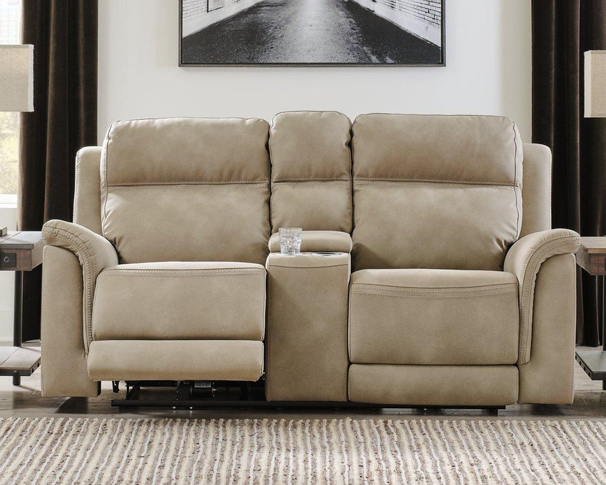 Next-Gen DuraPella Power Reclining Loveseat with Console - Holmwood's Furniture & Design Center (Somersworth, NH)