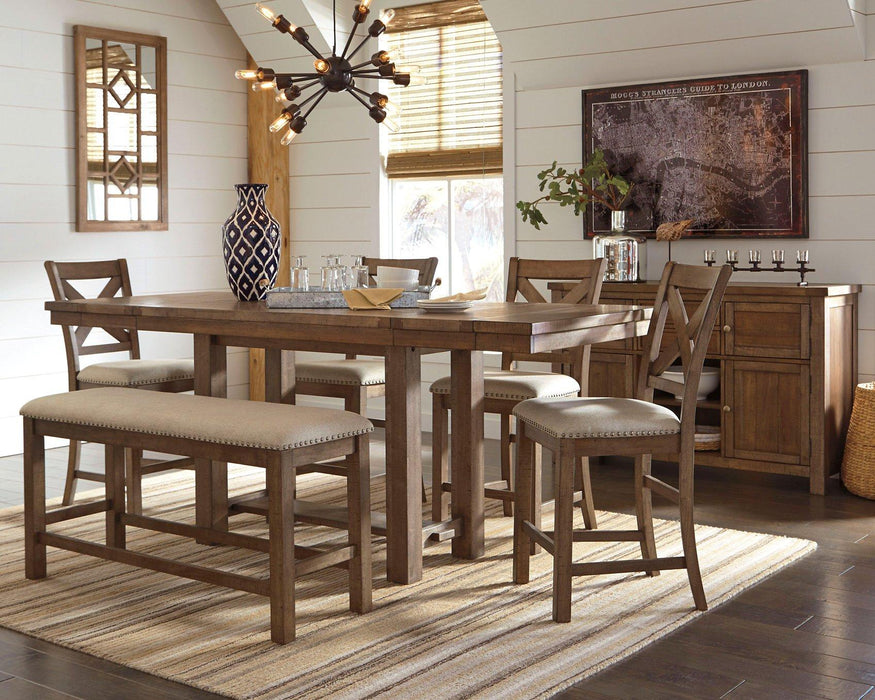 Moriville Counter Height Dining Set - Holmwood's Furniture & Design Center (Somersworth, NH)