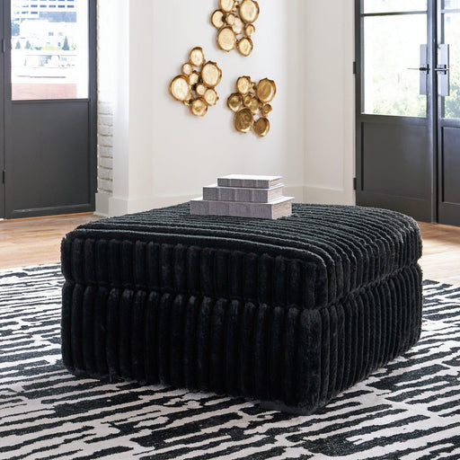 Midnight-Madness Oversized Accent Ottoman - Holmwood's Furniture & Design Center (Somersworth, NH)
