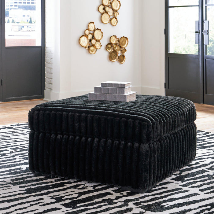 Midnight-Madness Oversized Accent Ottoman - Holmwood's Furniture & Design Center (Somersworth, NH)
