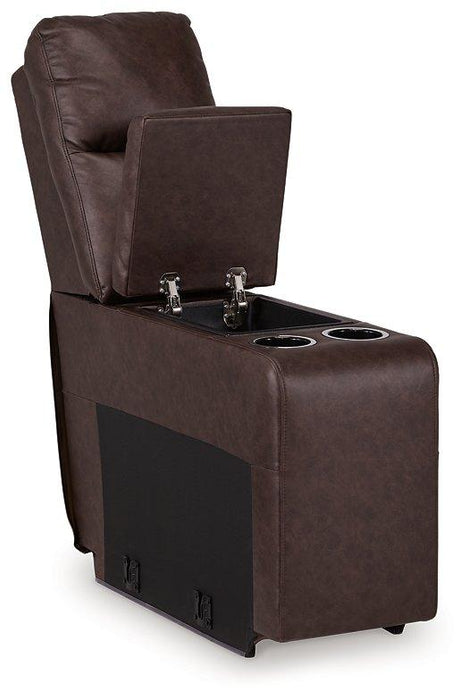 Punch Up Power Reclining Sectional Loveseat with Console - Holmwood's Furniture & Design Center (Somersworth, NH)