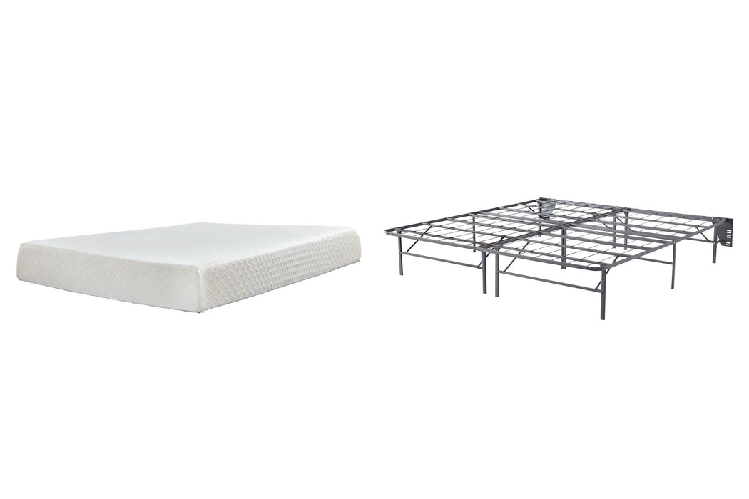 10 Inch Chime Memory Foam Mattress Set - Holmwood's Furniture & Design Center (Somersworth, NH)