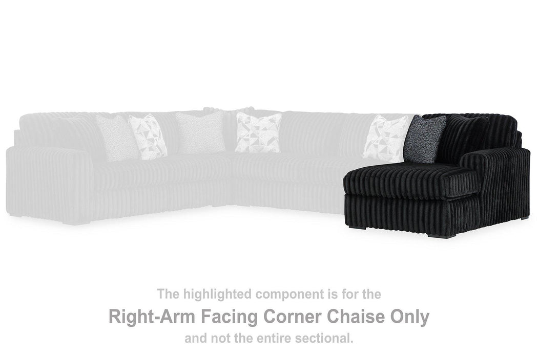 Midnight-Madness Sectional Sofa with Chaise - Holmwood's Furniture & Design Center (Somersworth, NH)