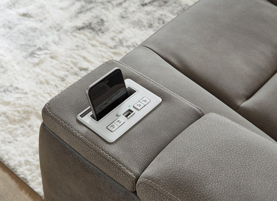 Next-Gen DuraPella Power Reclining Loveseat with Console - Holmwood's Furniture & Design Center (Somersworth, NH)