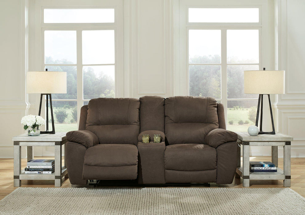 Next-Gen Gaucho Reclining Loveseat with Console - Holmwood's Furniture & Design Center (Somersworth, NH)
