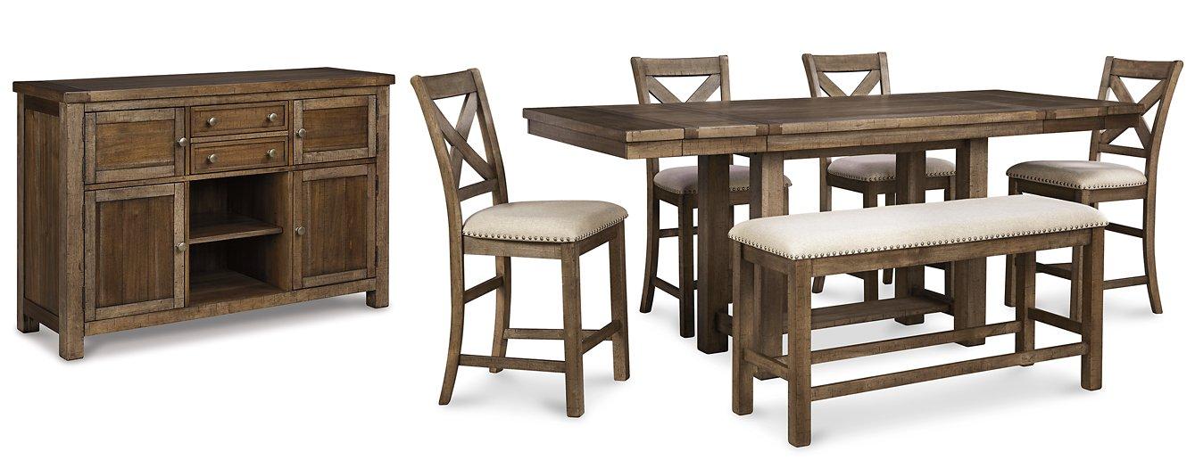 Moriville Counter Height Dining Set - Holmwood's Furniture & Design Center (Somersworth, NH)
