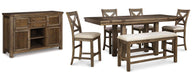 Moriville Counter Height Dining Set - Holmwood's Furniture & Design Center (Somersworth, NH)