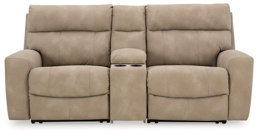 Next-Gen DuraPella Power Reclining Sectional Loveseat with Console - Holmwood's Furniture & Design Center (Somersworth, NH)
