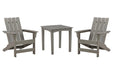 Visola Outdoor Adirondack Chair Set with End Table - Holmwood's Furniture & Design Center (Somersworth, NH)