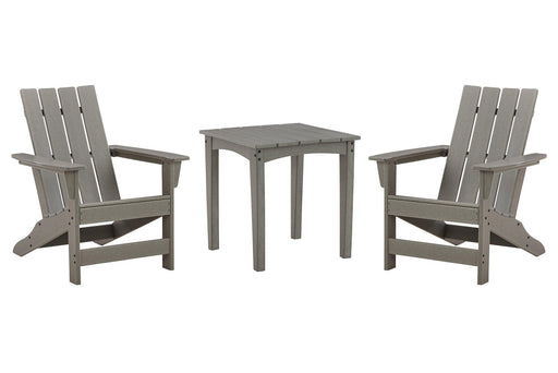 Visola Outdoor Adirondack Chair Set with End Table - Holmwood's Furniture & Design Center (Somersworth, NH)