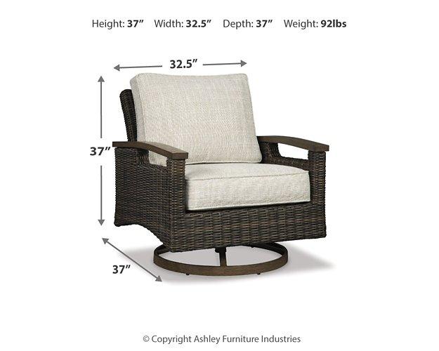 Paradise Trail Paradise Trail Fire Pit Table with 4 Nuvella Swivel Lounge Chairs - Holmwood's Furniture & Design Center (Somersworth, NH)