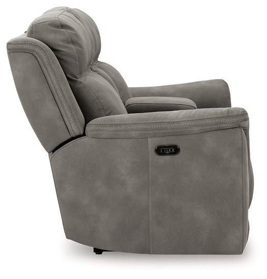 Next-Gen DuraPella Power Reclining Loveseat with Console - Holmwood's Furniture & Design Center (Somersworth, NH)