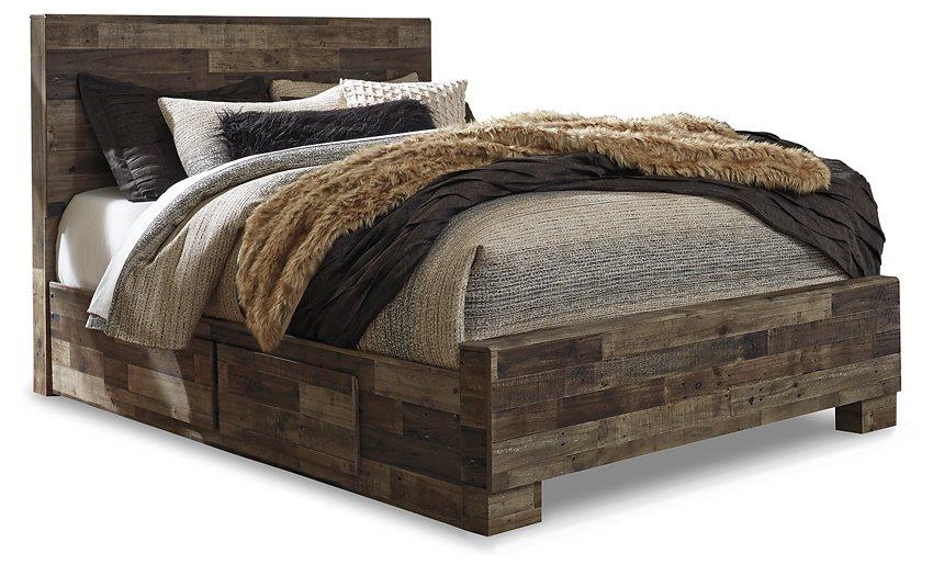 Derekson Bed with 2 Side Storage - Holmwood's Furniture & Design Center (Somersworth, NH)