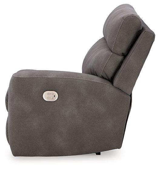 Next-Gen DuraPella Power Reclining Sectional Loveseat with Console - Holmwood's Furniture & Design Center (Somersworth, NH)