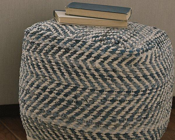 Chevron Pouf - Holmwood's Furniture & Design Center (Somersworth, NH)
