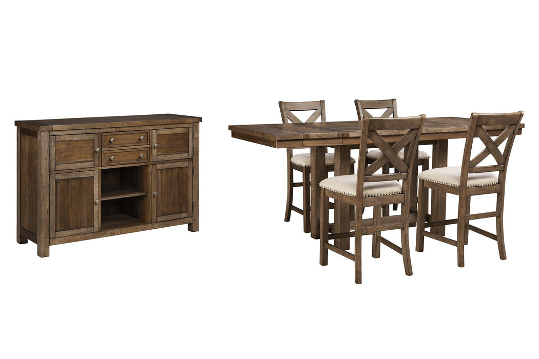 Moriville Counter Height Dining Set - Holmwood's Furniture & Design Center (Somersworth, NH)