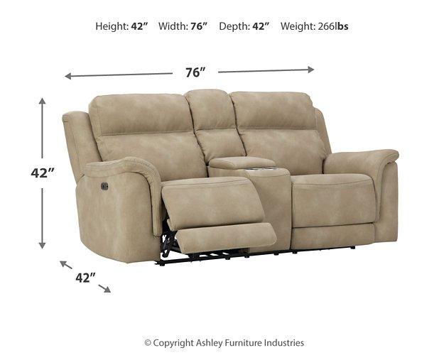 Next-Gen DuraPella Power Reclining Loveseat with Console - Holmwood's Furniture & Design Center (Somersworth, NH)