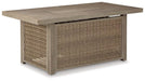 Beachcroft Beachcroft Fire Pit Table with Four Nuvella Swivel Lounge Chairs - Holmwood's Furniture & Design Center (Somersworth, NH)