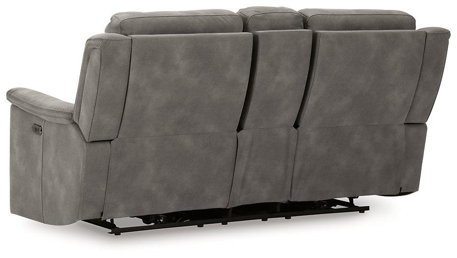 Next-Gen DuraPella Power Reclining Loveseat with Console - Holmwood's Furniture & Design Center (Somersworth, NH)