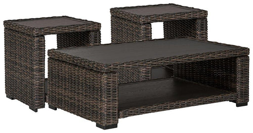 Grasson Lane Outdoor Occasional Table Set - Holmwood's Furniture & Design Center (Somersworth, NH)