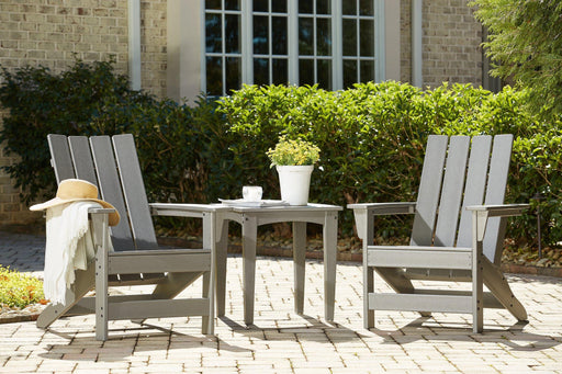 Visola Outdoor Adirondack Chair Set with End Table - Holmwood's Furniture & Design Center (Somersworth, NH)